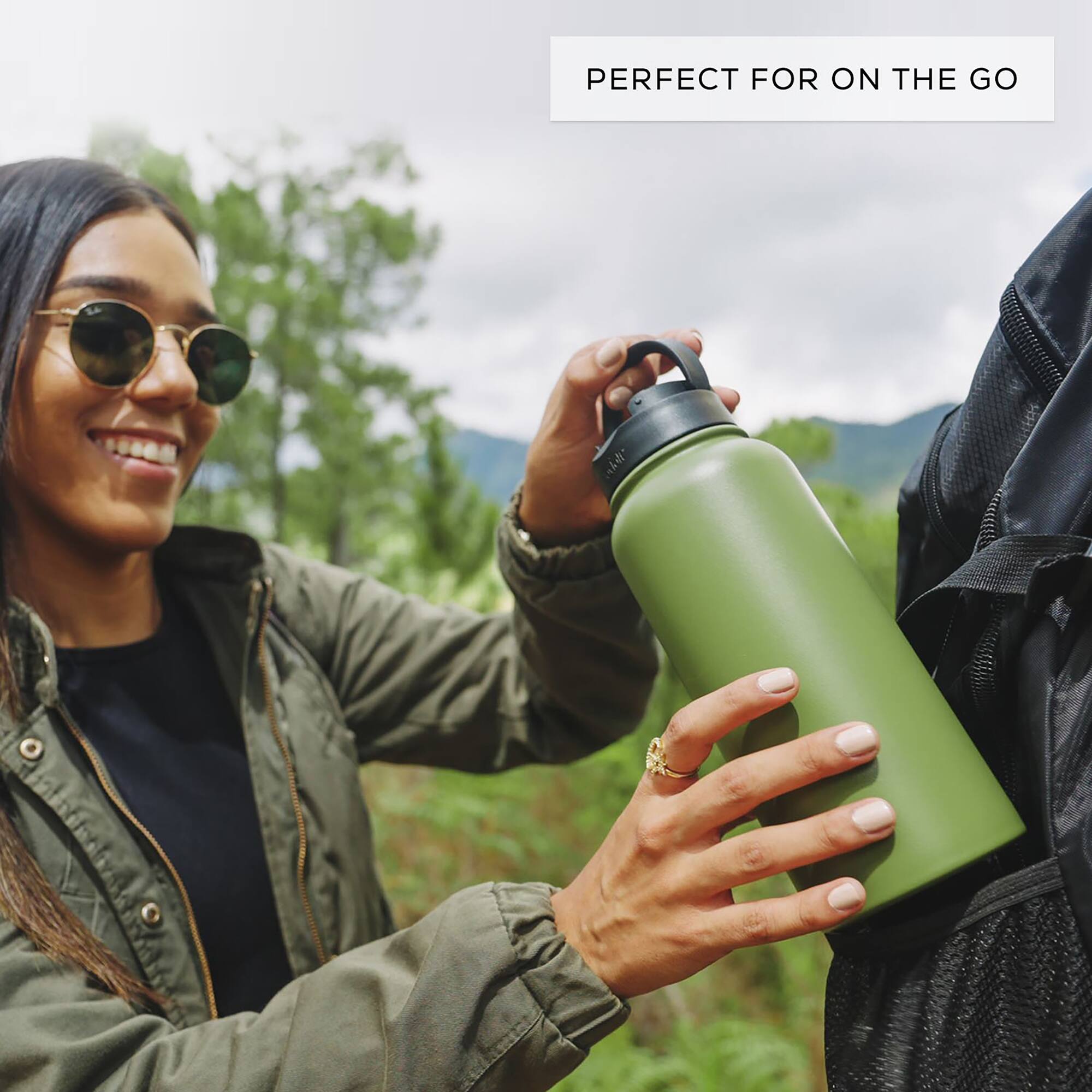 JoyJolt® 32oz. Vacuum Insulated Water Bottle With Flip Lid & Sport Straw Lid
